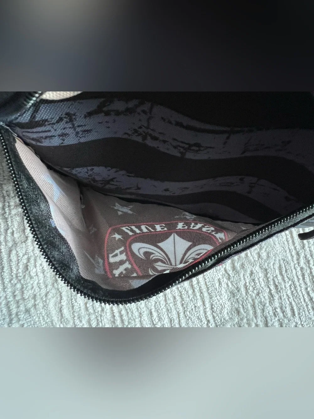 Men's Affliction Black and Gray Striped Travel Cooler Backpack